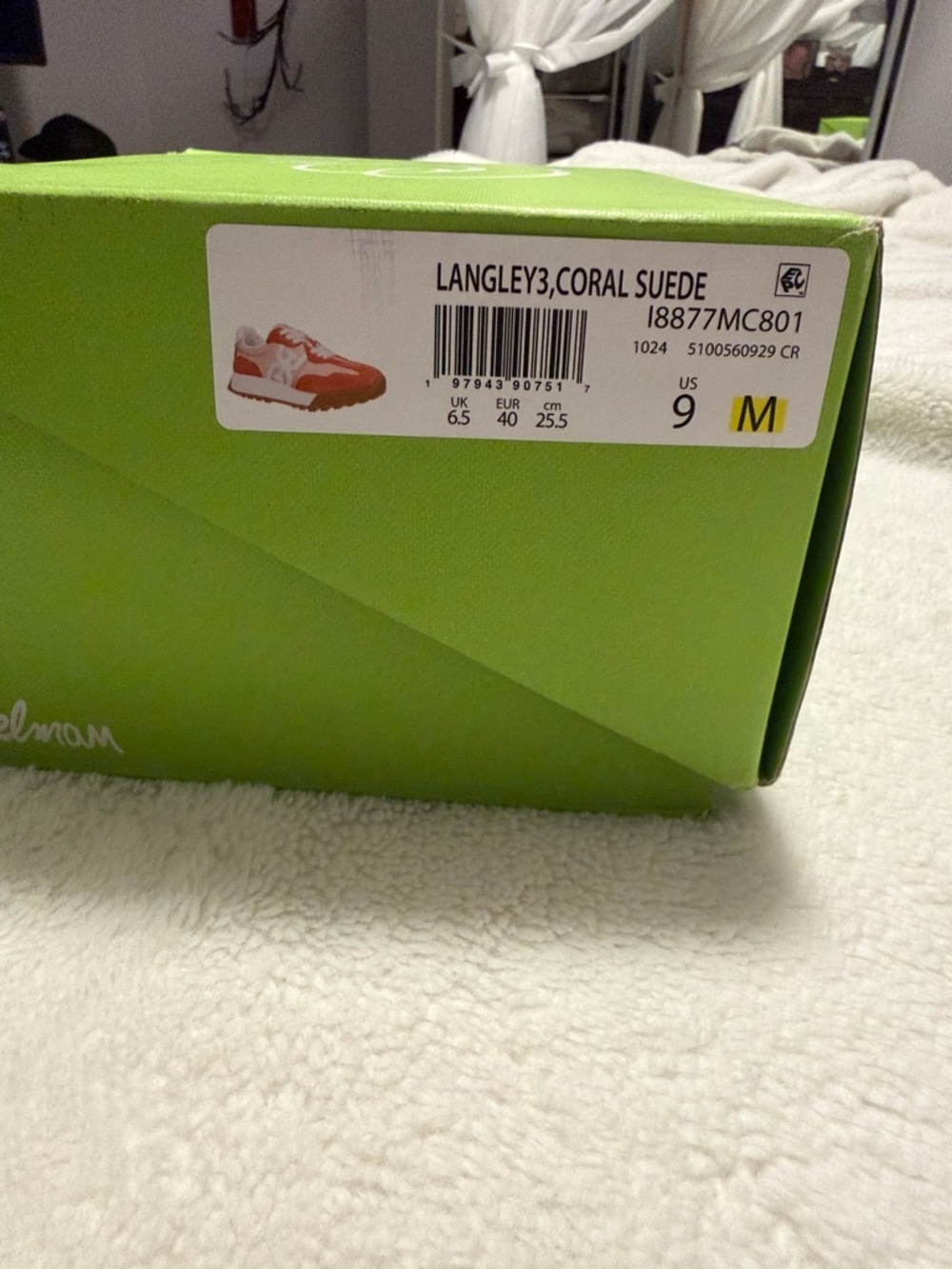 Sam Edelman Pink and Orange Suede-Accent Low Top Sneakers - Picture 5 of 5